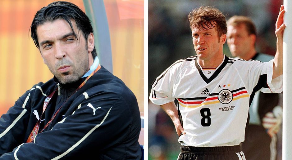 
                <strong>Die meisten WM-Teilnahmen als Spieler: Carbajal, Matthäus und Buffon (je 5)</strong><br>
                Drei Spieler waren bei fünf WM-Endrunden dabei. Der Mexikaner Antonio Carbajal machte den Anfang und hütete zwischen 1950 und 1966 elfmal das Tor der Mittelamerikaner. Lothar Matthäus (im Bild re.) war zwischen 1982 und 1998 nicht aus der deutschen Mannschaft wegzudenken. Und auch Italiens Torwartlegende Gianluigi Buffon (Bild li.) verpasste zwischen 1998 und 2014 keine Endrunde. Hätte sich Italien für die WM in Russland qualifiziert, wäre Buffon sogar alleiniger Rekordhalter geworden.
              