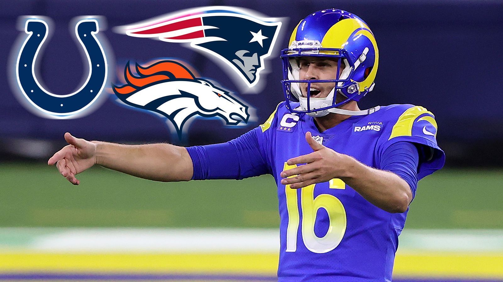 
                <strong>Los Angeles Rams forcieren wohl Trade von Jared Goff</strong><br>
                Knapp zwei Jahre ist es her, da war er einer der hoffnungsvollsten Youngster der NFL. Doch im Super Bowl 53 verloren Jared Goff und die Los Angeles Rams gegen die New England Patriots. Danach stagnierten die Leistungen des jungen Quarterbacks etwas, er legte aber trotzdem immer solide Zahlen auf. Zwischen dem 26-Jährigen und Head Coach Sean McVay soll es allerdings nicht mehr ganz so harmonisch zugehen. Laut "The Athletic" führen die Rams bereits Gespräche wegen eines Trades. Nur die finanzielle Situation könnte zum Problem werden.
              
