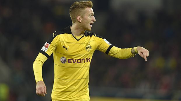 
                <strong>Marco Reus</strong><br>
                Marco Reus: Der Dribbler verbuchte einen Assist, weil er mit einem unspektakulären Pass Aubameyangs Führung vorbereitete. Ansonsten gelang Reus zunächst nicht viel, auch in der zweiten Halbzeit blieb er immer wieder hängen. Nicht sein bester Tag. ran-Note: 3 
              