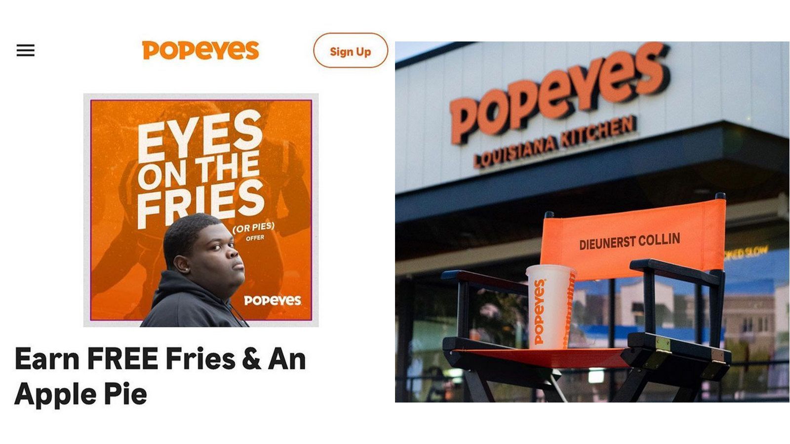 
                <strong>Collin mit eigenem Popeyes-Angebot</strong><br>
                Wie viel der junge Sportler mit diesem Deal verdient, ist nicht klar. Aber sein eigenes Angebot hat er bereits im Sortiment bei Popeyes. "Ich habe sogar mein eigenes Celebrity-Menü-Angebot", sagt Collin in einem Popeyes-Werbespot. "Das Eyes on the fries (or pies) offer." Dabei können sich Kunden durch Prämien entweder Pommes oder ein süßes Stückchen holen. 
              