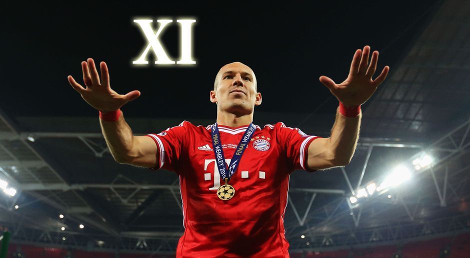 
                <strong>not available</strong><br>
                Arjen Robben spielte in seiner Karriere schon für den FC Groningen, die PSV Eindhoven, den FC Chelsea und Real Madrid. Seine erfolgreichste Zeit erlebt der Niederländer aber seit 2009 beim FC Bayern München, mit dem er 2013 auch die Champions League gewann. Nun verriet Robben seine persönliche Traum-Elf aus ehemaligen und aktuellen Mitspielern. ran.de präsentiert die Top-Elf von Arjen Robben. (Quelle: goal.com)
              