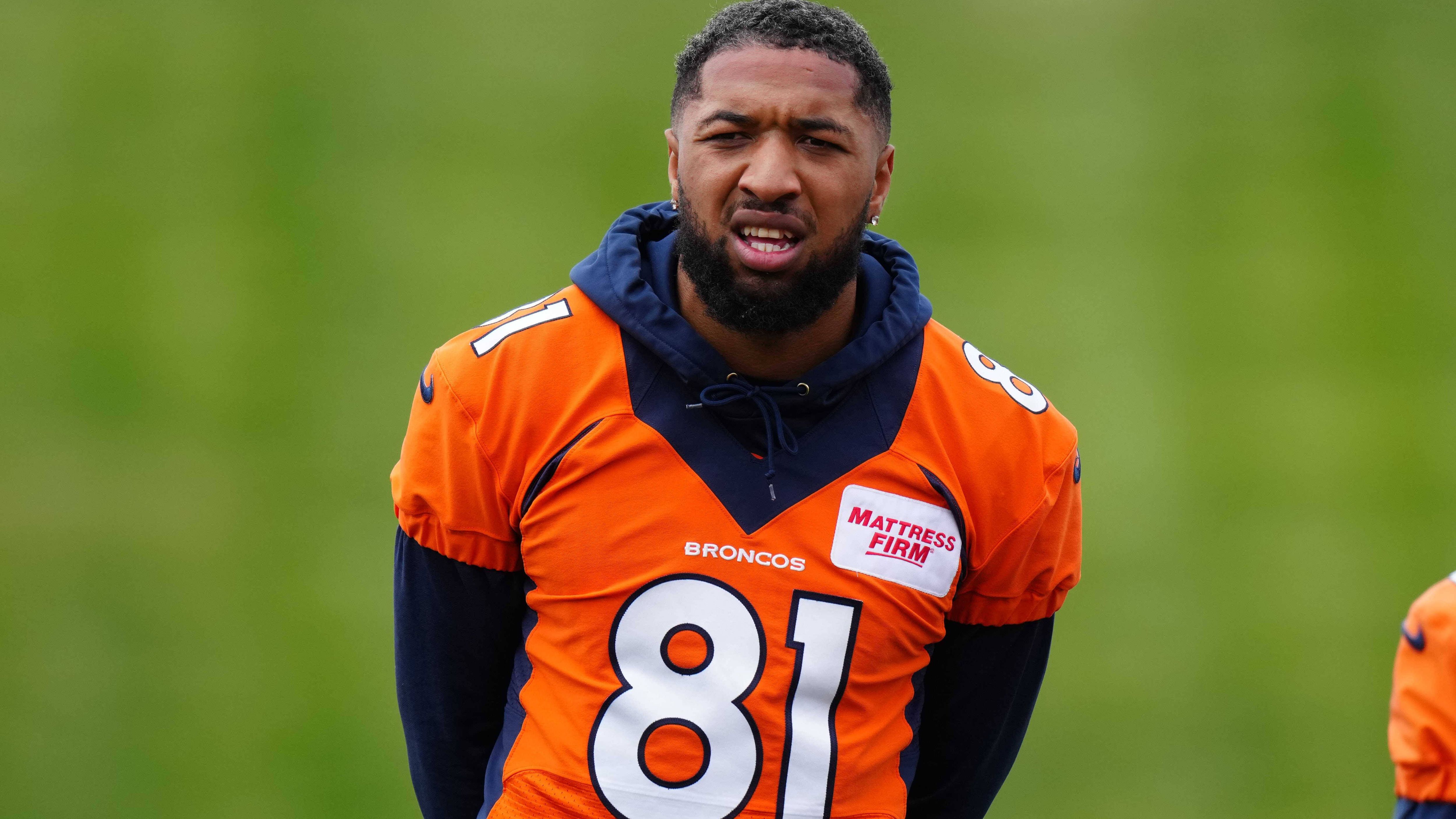 <strong>Tim Patrick (Denver Broncos)</strong><br>Wide Receiver Tim Patrick zog sich im Rahmen des Training Camps einen Achillessehnenriss zu und kann in der neuen Spielzeit nicht mitwirken. Patrick dürfte damit einer der größten Pechvögel der jüngeren NFL-Geschichte sein. Bereits die Saison 2022 verpasste er aufgrund eines Kreuzbandrisses im Training Camp.