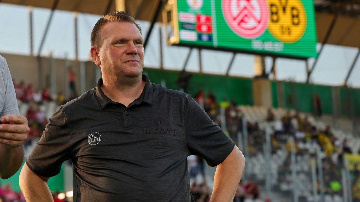 Vor dem Spiel selbst sportlich aktiv: Uwe Koschinat