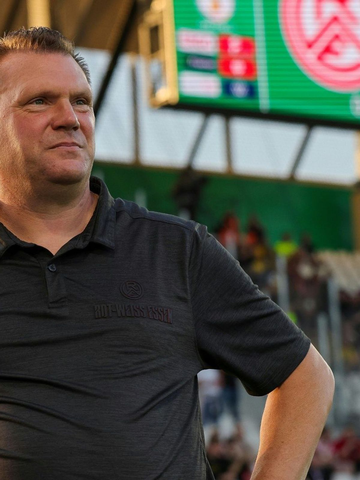 Vor dem Spiel selbst sportlich aktiv: Uwe Koschinat