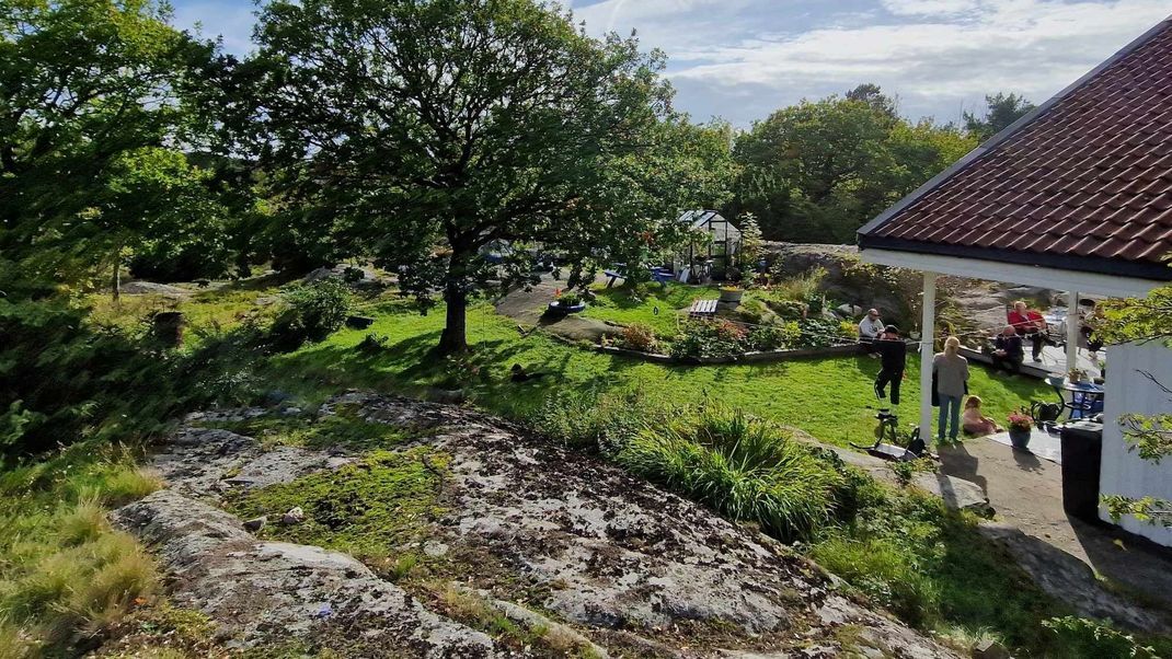 In diesem Garten lag jahrhundertelang ein Wikinger-Schatz begraben.