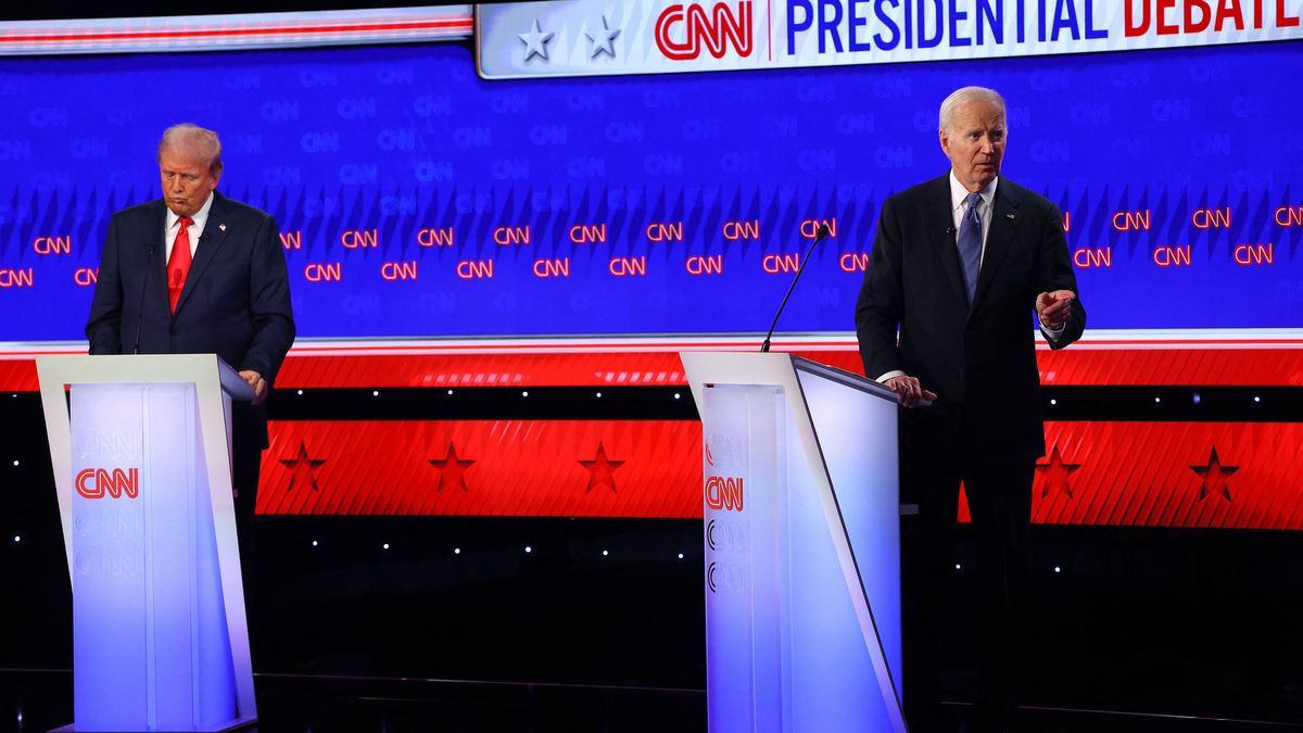 Der holprige Auftritt von Joe Biden im TV-Duell gegen Donald Trump löst bei den Demokraten laut US-Kommentatoren "Panik" aus. 