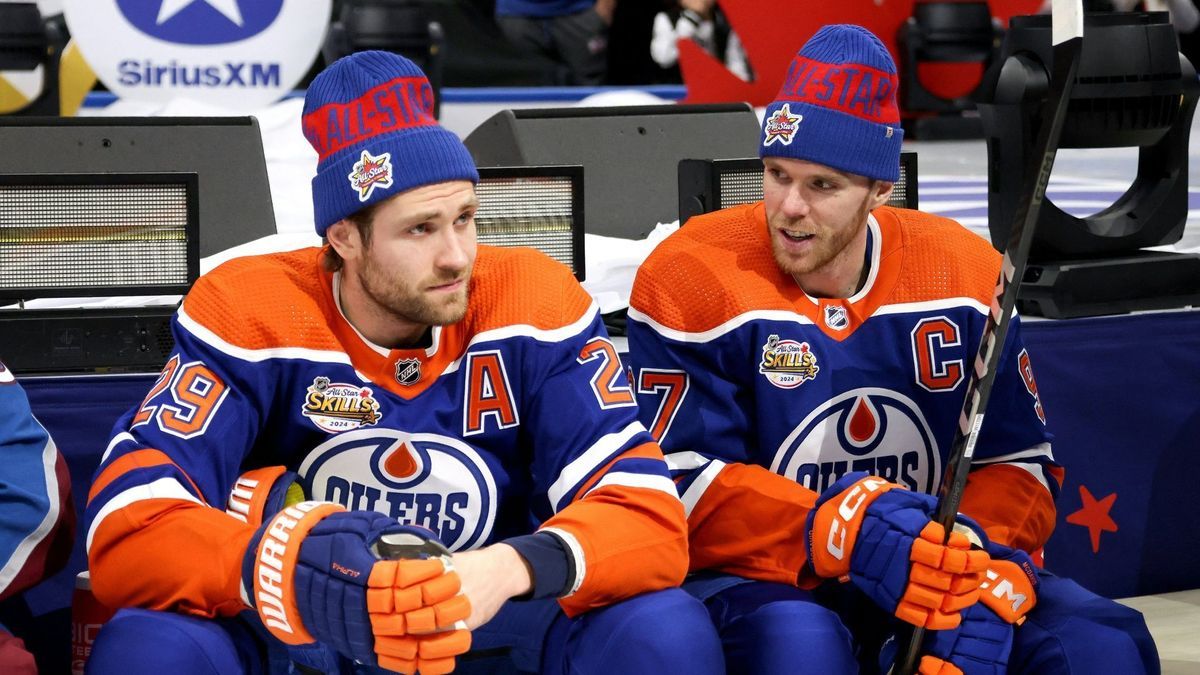 Zielsicheres Duo: Leon Draisaitl und Connor McDavid (r.)