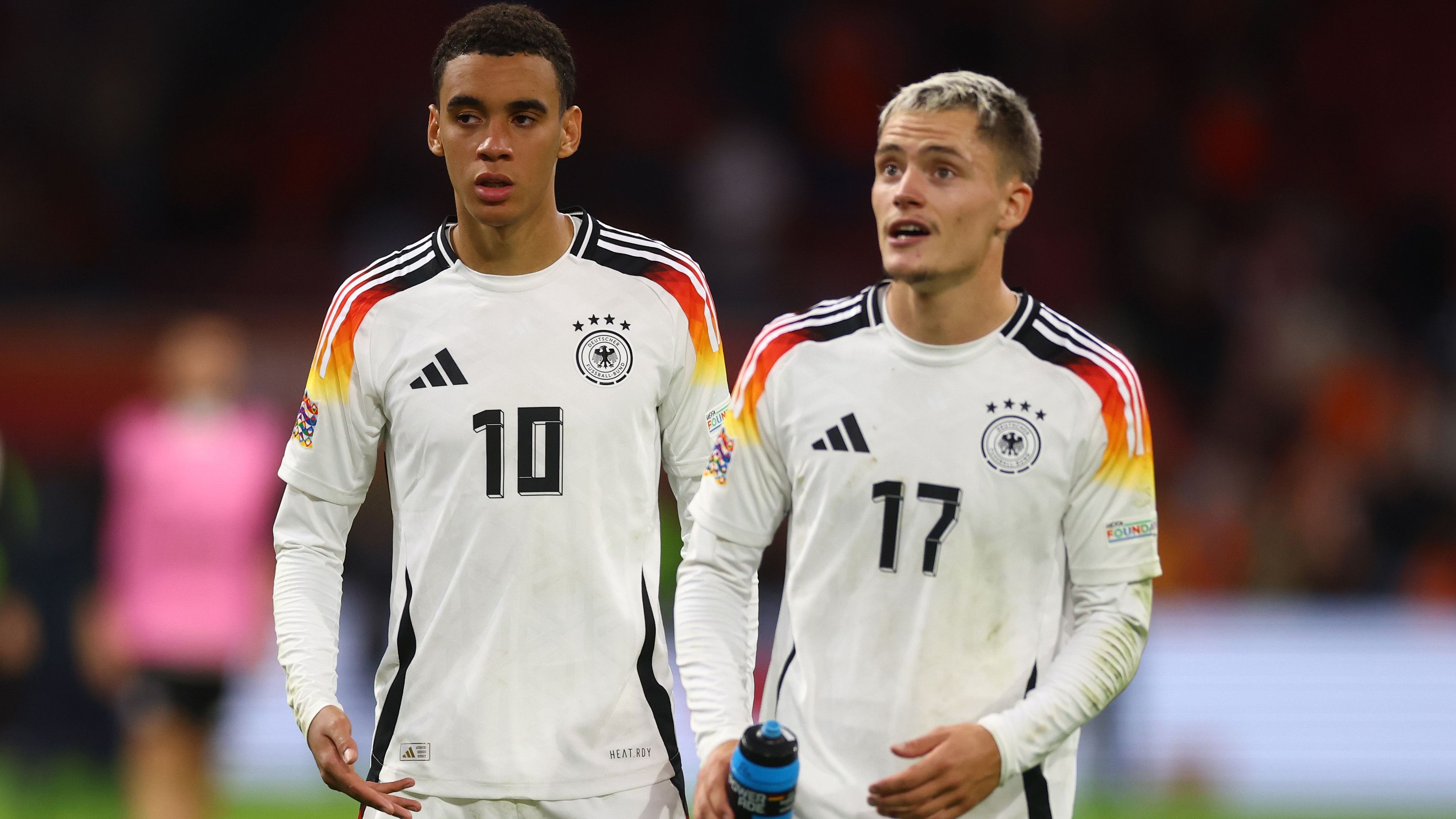 <strong>Platz 7: Deutschland</strong><br>Marktwert des gesamten Teams: 771&nbsp;Millionen Euro<br>Wertvollste Spieler: Jamal Musiala und Florian Wirtz (130 Millionen Euro/FC Bayern München bzw. Bayer Leverkusen)