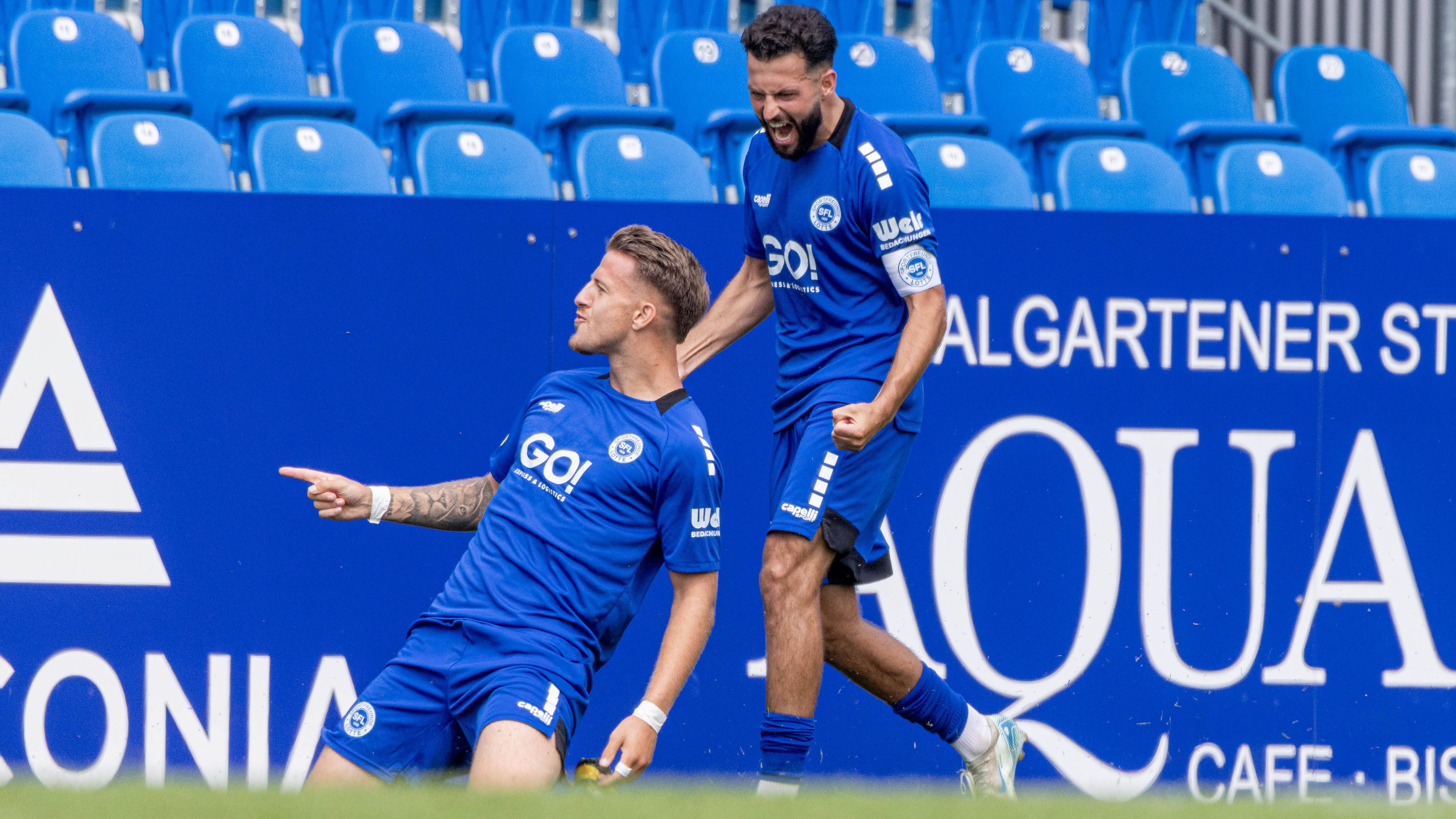 <strong>Sportfreunde Lotte - SC Freiburg</strong><br>Vier Punkte aus drei Spielen: Es ist kein guter, aber ein solider Start in die Saison für die Sportfreunde Lotte. Eins fällt dabei besonders auf: Die Sportfreunde stehen auf Spektakel. Sieben eigene Treffer, acht Gegentreffer sowie beim "langweiligsten" der drei Spiele gegen Rödinghausen ein gehaltener Elfmeter in der Nachspielzeit.