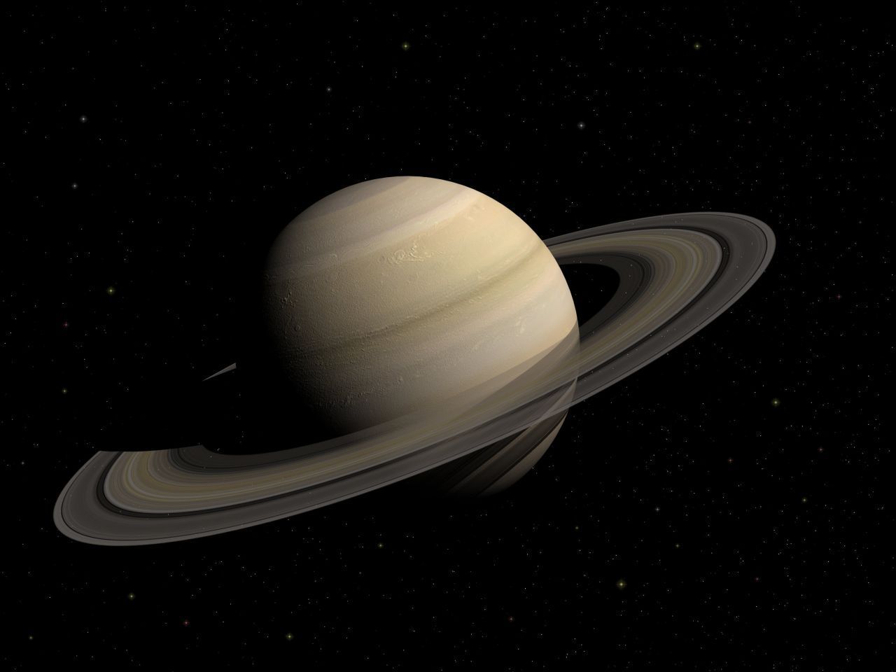 Saturn fällt durch seine majestätischen Ringe und seine Ockerfarbe auf. Er bewegt sich nur sehr langsam - für einen Sonnenumlauf braucht er rund 30 Erdjahre! Deshalb benannten ihn die Römer nach dem Vater von Jupiter, dem Gott Saturn. Er ist der Gott der Landwirtschaft. 