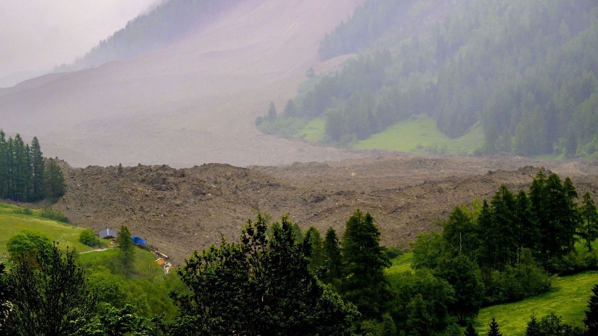 Gletscherabbruch im Wallis