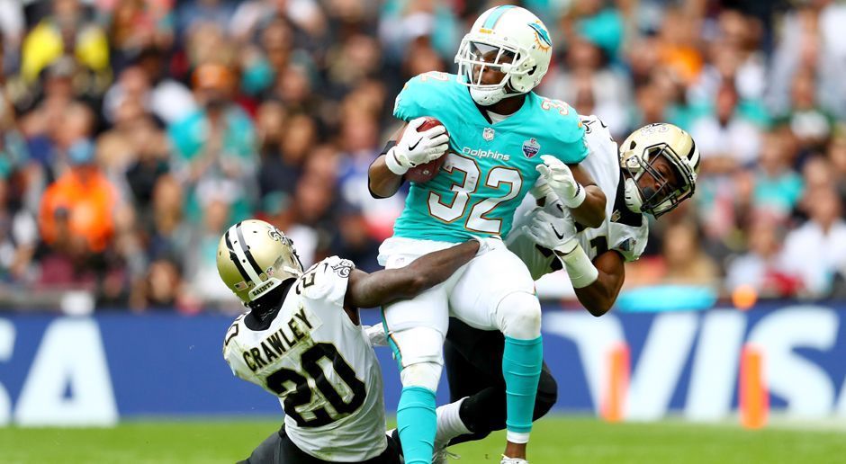 
                <strong>Kenyan Drake (Runningback, Miami Dolphins)</strong><br>
                Kenyan Drake: Nach dem Abgang von Jay Ajayi gehört das Backfield der Dolphins Kenyan Drake. Als Starting-Runningback kann dieser jetzt zeigen, dass er in der Lage ist, Miami zu helfen.
              