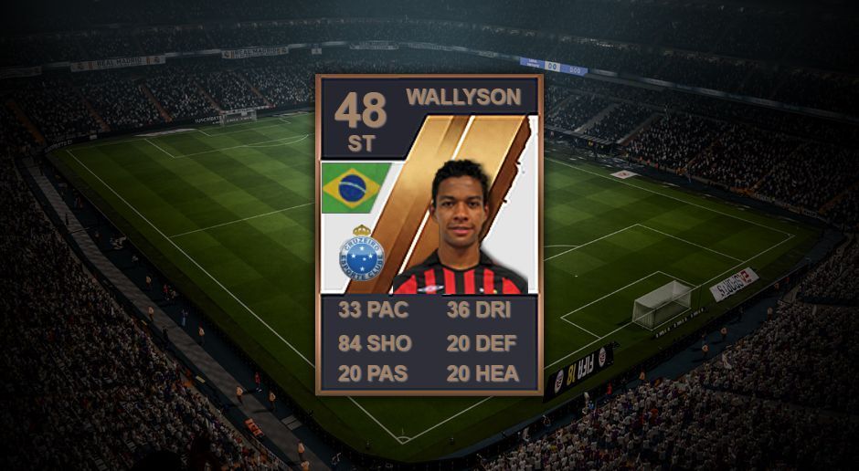 
                <strong>Wallyson – FIFA 11</strong><br>
                Bei Wallyson haben die Entwickler wohl zufällig Werte vergeben. Anders lässt es sich kaum erklären, dass der Schuss des Brasilianers Profi-Niveau hat, während seine andere Werte eher für die Kreisklasse geeignet sind. 
              
