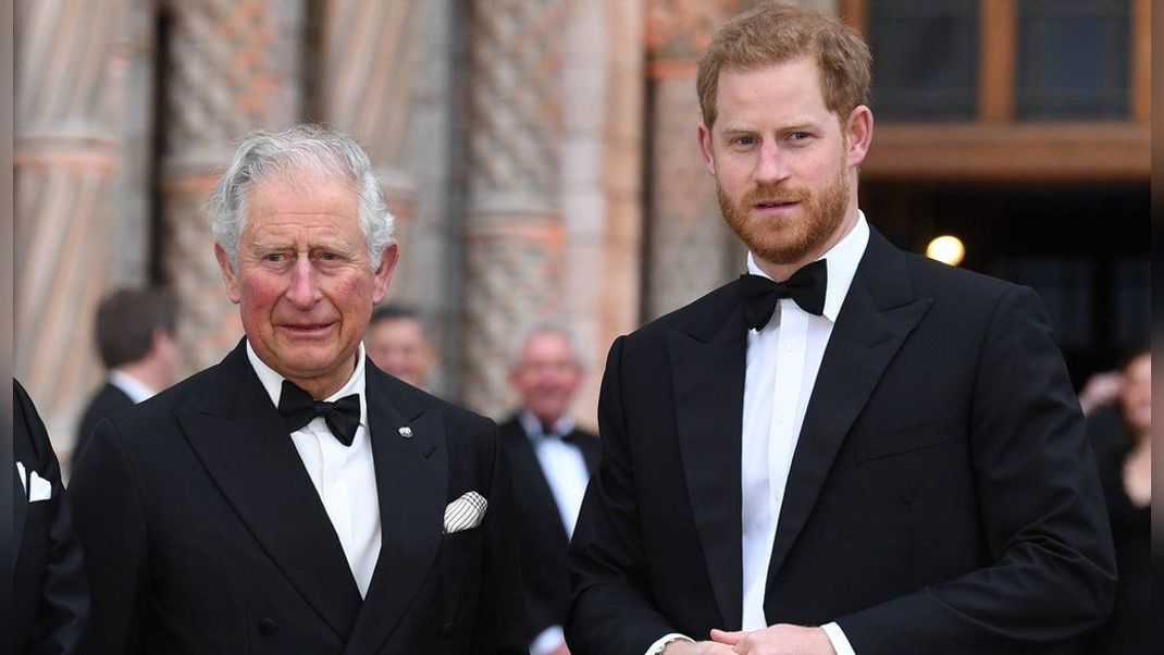 Nach dem "Megxit" wohnt Prinz Harry (r.) in den USA. Gerüchten zufolge soll er seinen Vater im Mai erneut besuchen kommen.