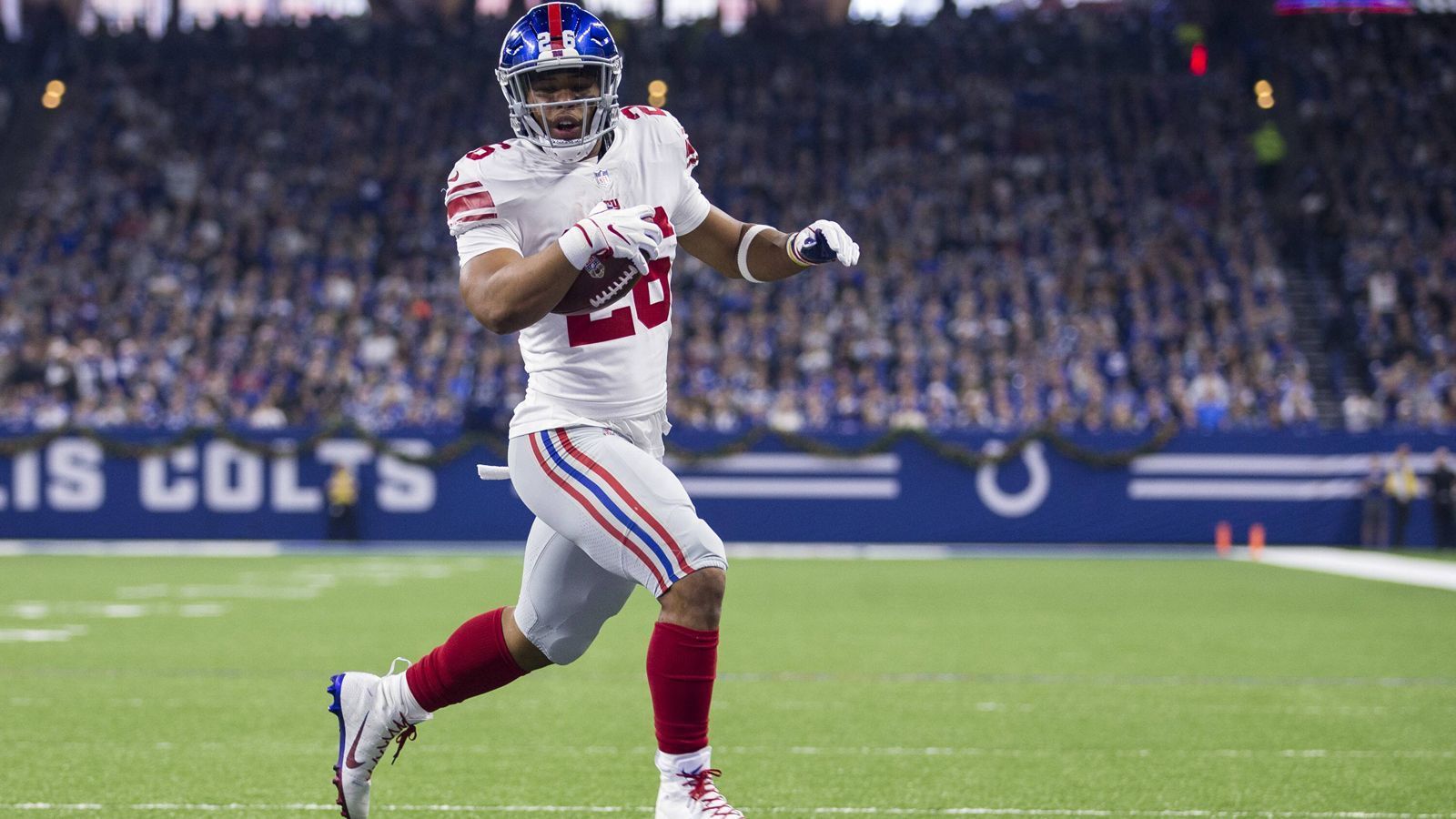 
                <strong>New York Giants: Saquon Barkley (Running Back)</strong><br>
                Madden-Rating: 91
              