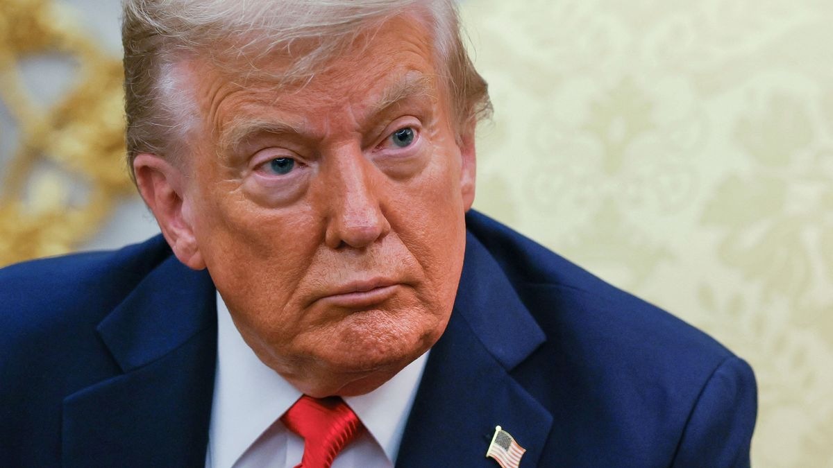 US-Präsident Donald Trump bei dem Treffen mit dem südkoreanischen Präsidenten Lee Jae Myung im Oval Office im Weißen Haus in Washington, D.C.