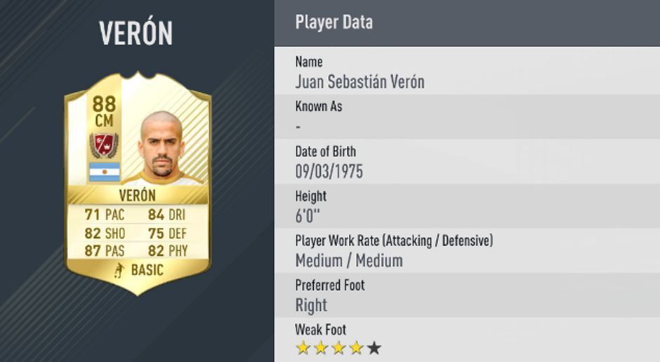 
                <strong>Juan Sebastian Veron</strong><br>
                6. Juan Sebastian Veron - Gesamt-Stärke: 88
              