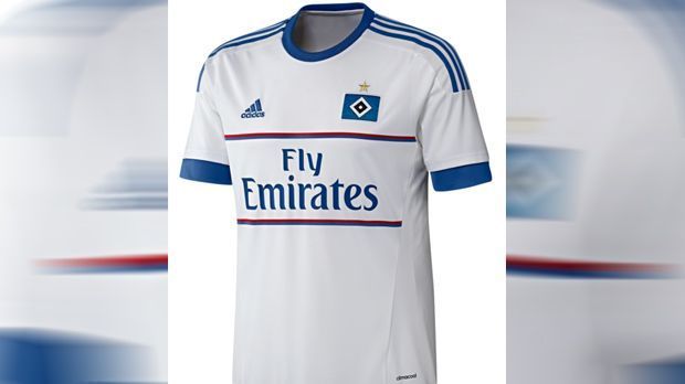 
                <strong>Das neue Heimtrikot des Hamburger SV</strong><br>
                Da ist es, das neue Heimtrikot des Hamburger SV! Im klassisch "weiß-blauen" Look geht der Bundesliga-Dino in die Saison 2015/16.
              