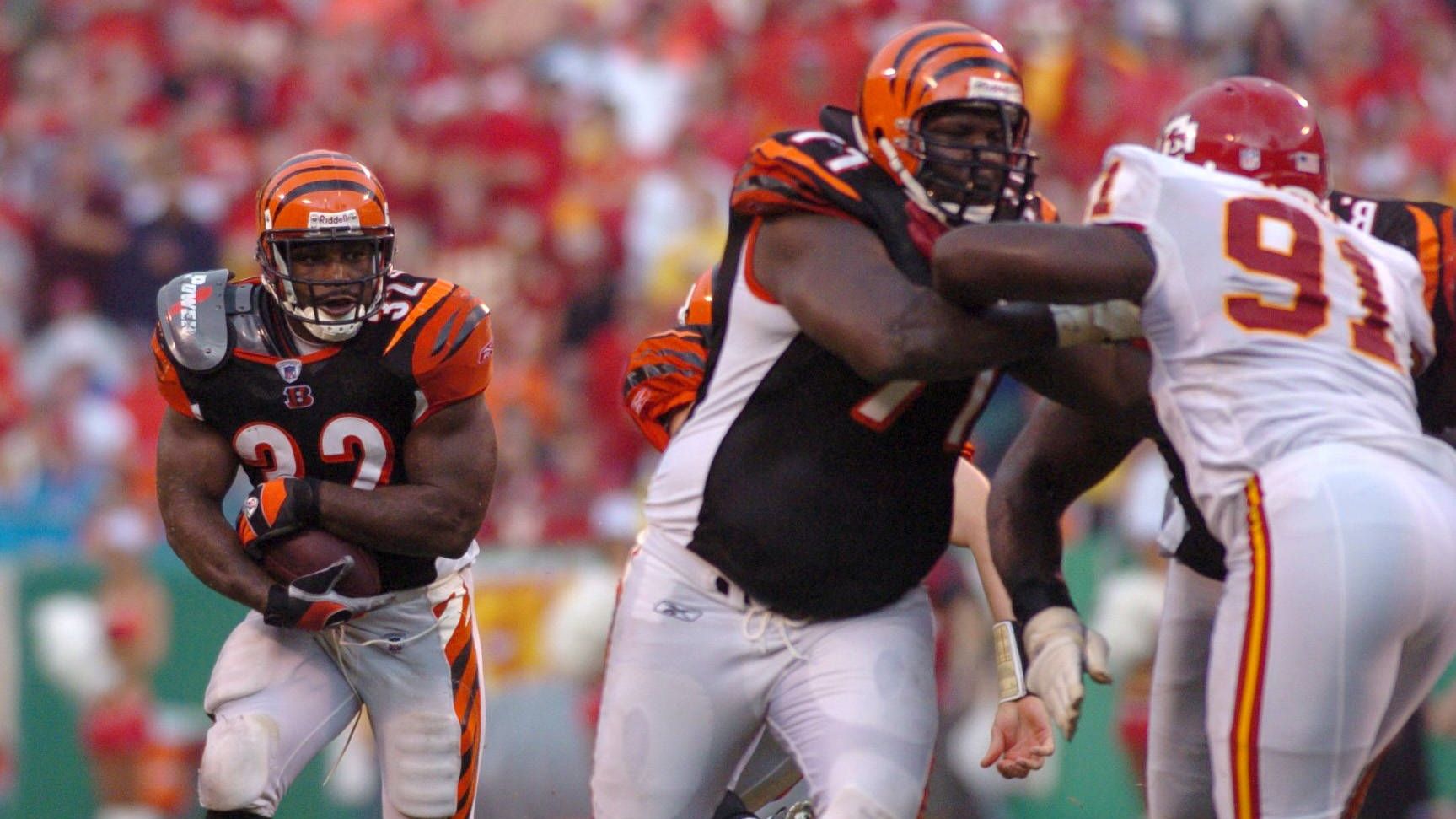 <strong>Willie Anderson</strong><br>Position: Offensive Tackle<br>Ex-Teams: Cincinnati Bengals, Baltimore Ravens<br>Größte Erfolge: Pro Bowl (4), First-team All Pro (3)<br>Status: Finalist aus 2023