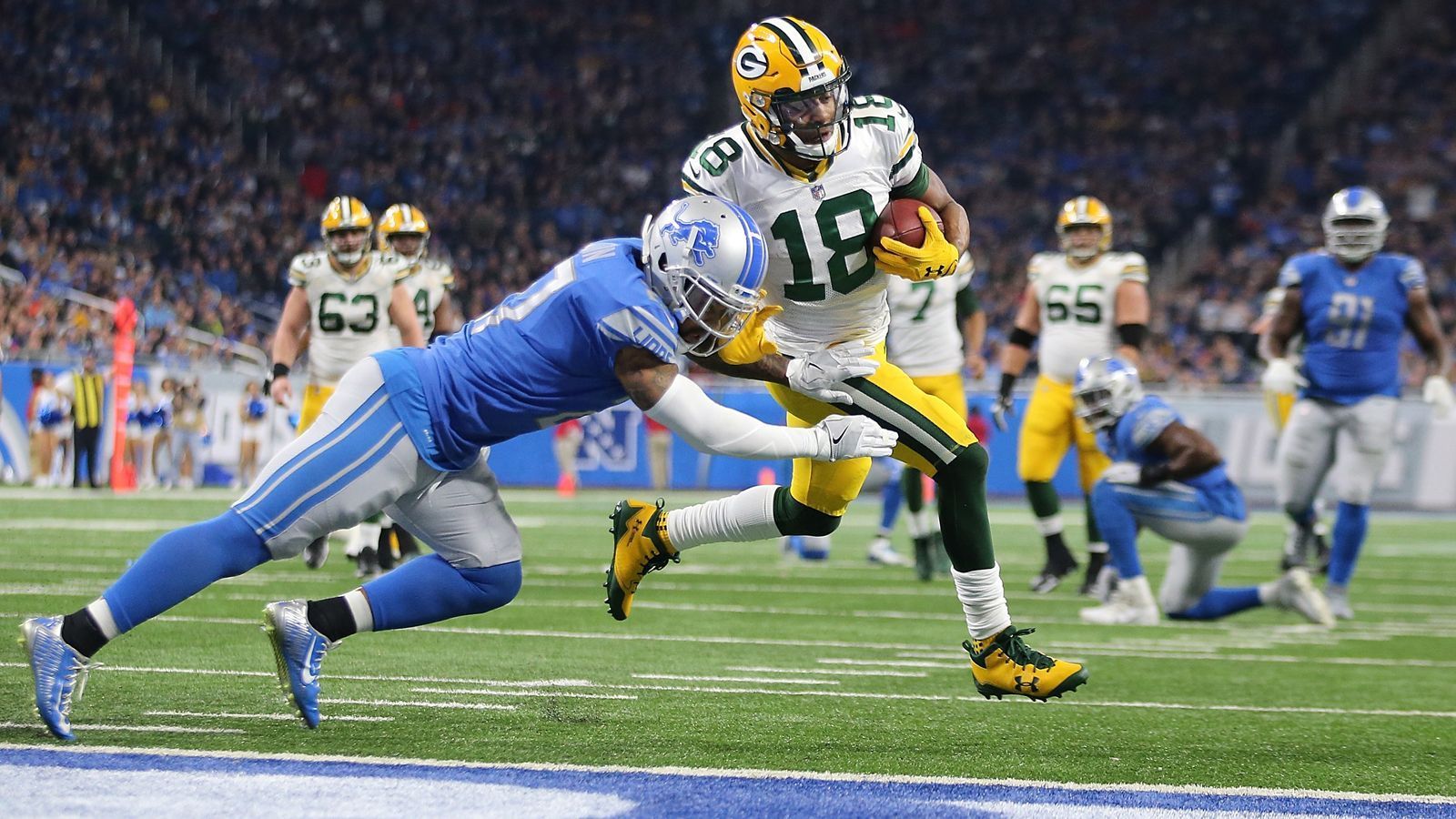 
                <strong>Detroit Lions (2017: 9-7; keine Playoffs)</strong><br>
                Hinzu kommt vor der Bye Week am 6. Spieltag ein knüppelharter Auftakt. Nach dem Duell mit den Jets warten noch Partien in San Francisco, gegen New England, in Dallas und gegen Green Bay. Danach stehen noch die L.A. Rams auf dem Programm. Und auch die Partien bei den Cardinals und in Buffalo sind alles andere als leicht.
              