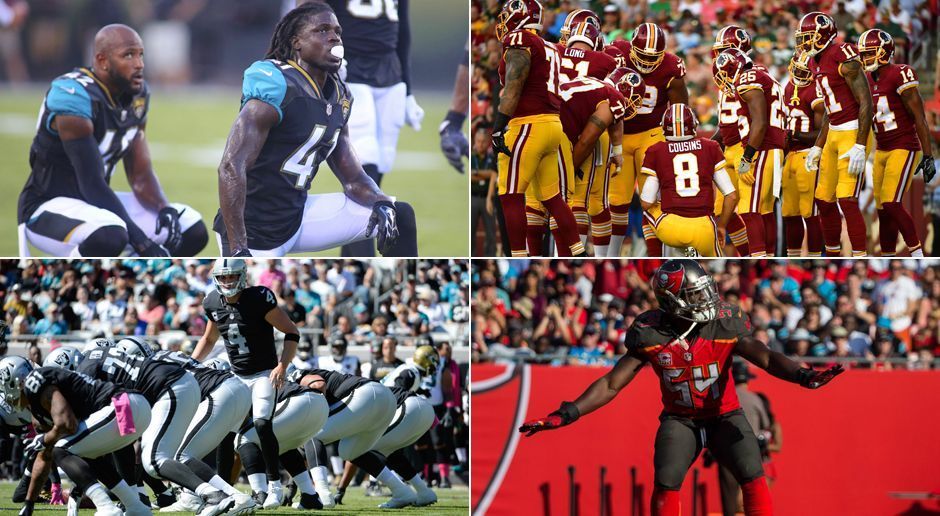 
                <strong>Das Ranking der NFL-Trikots 2017</strong><br>
                Unzumutbare Farbkombinationen oder edler Zwirn? ran.de stellt ein - natürlich völlig subjektives - Ranking der NFL-Trikots der Saison 2017 auf.
              