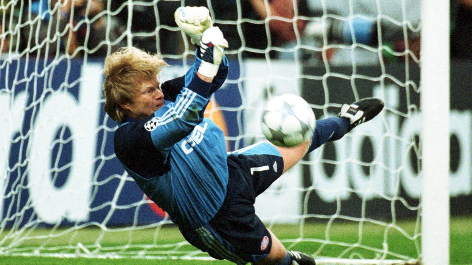 
                <strong>Elfmeterheld von Mailand</strong><br>
                Oliver Kahn pariert im Elfmteterschießen des Champions League-Finals 2001 gleich dreimal gegen den FC Valencia und wird damit zum Held von Mailand: Der FC Bayern gewinnt erstmals die Champions League und zum vierten Mal den Henkelpott europäischer Vereinsmannschaften.
              