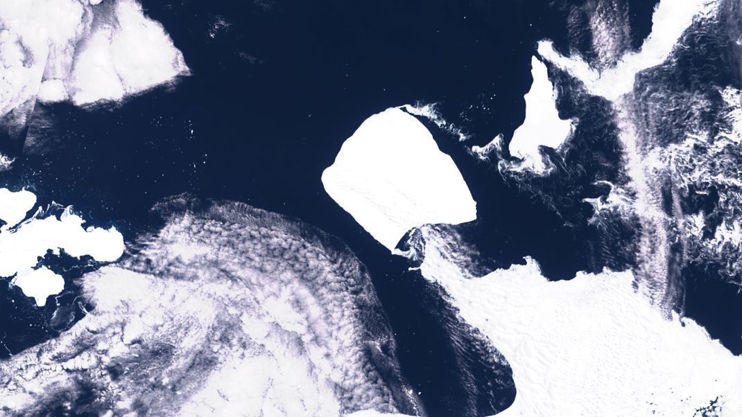 Der weltgrößte Eisberg A23a hat sich nach Jahrzehnten wieder in Bewegung gesetzt.