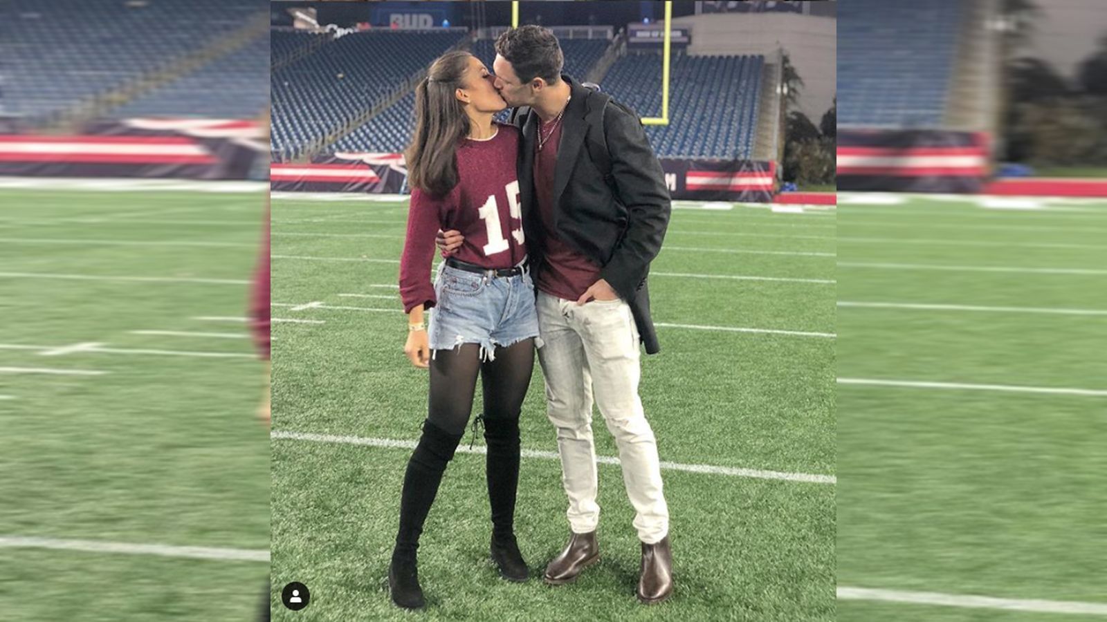 
                <strong>Ashley Hogan</strong><br>
                Ashley und Patriots-Receiver Chris Hogan feiern ihren dritten Super-Bowl-Einzug in Folge. Das Ehepaar hat zwei Kinder zuhause, die sich über den zweiten NFL-Ring ihres Vaters sicher freuen würden. 
              