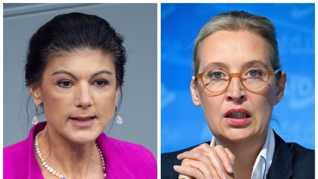 BSW-Gründerin Sahra Wagenknecht und AfD-Chefin Alice Weidel lieferten sich bei "Maischberger" einen Schlagabtausch. (Archivbild)