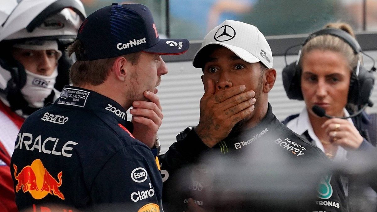 Max Verstappen und Lewis Hamilton 