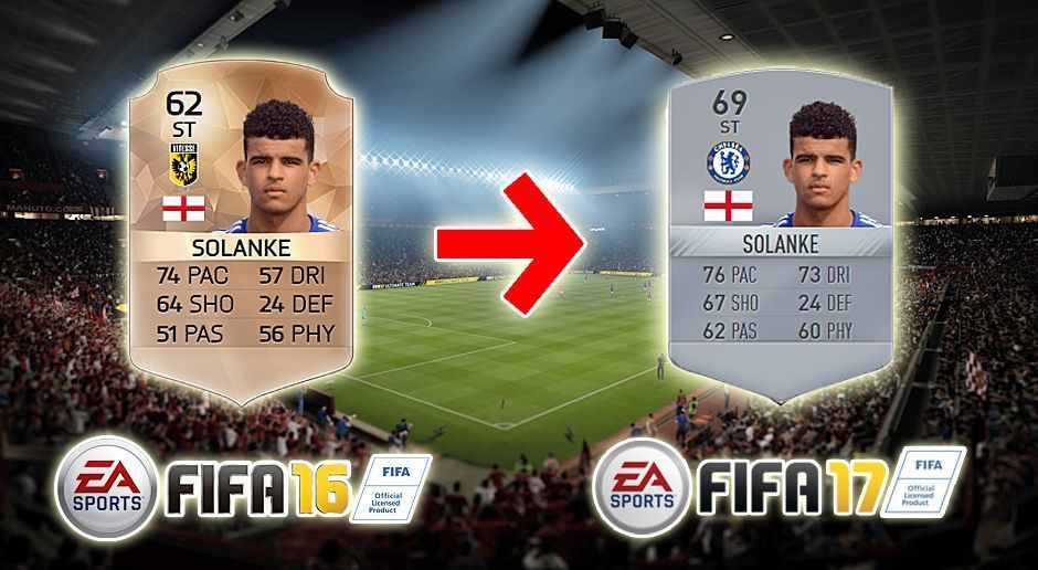 
                <strong>Dominic Solanke (FIFA 16 - FIFA 17)</strong><br>
                Dominic Solanke (FIFA 16 - FIFA 17)
              