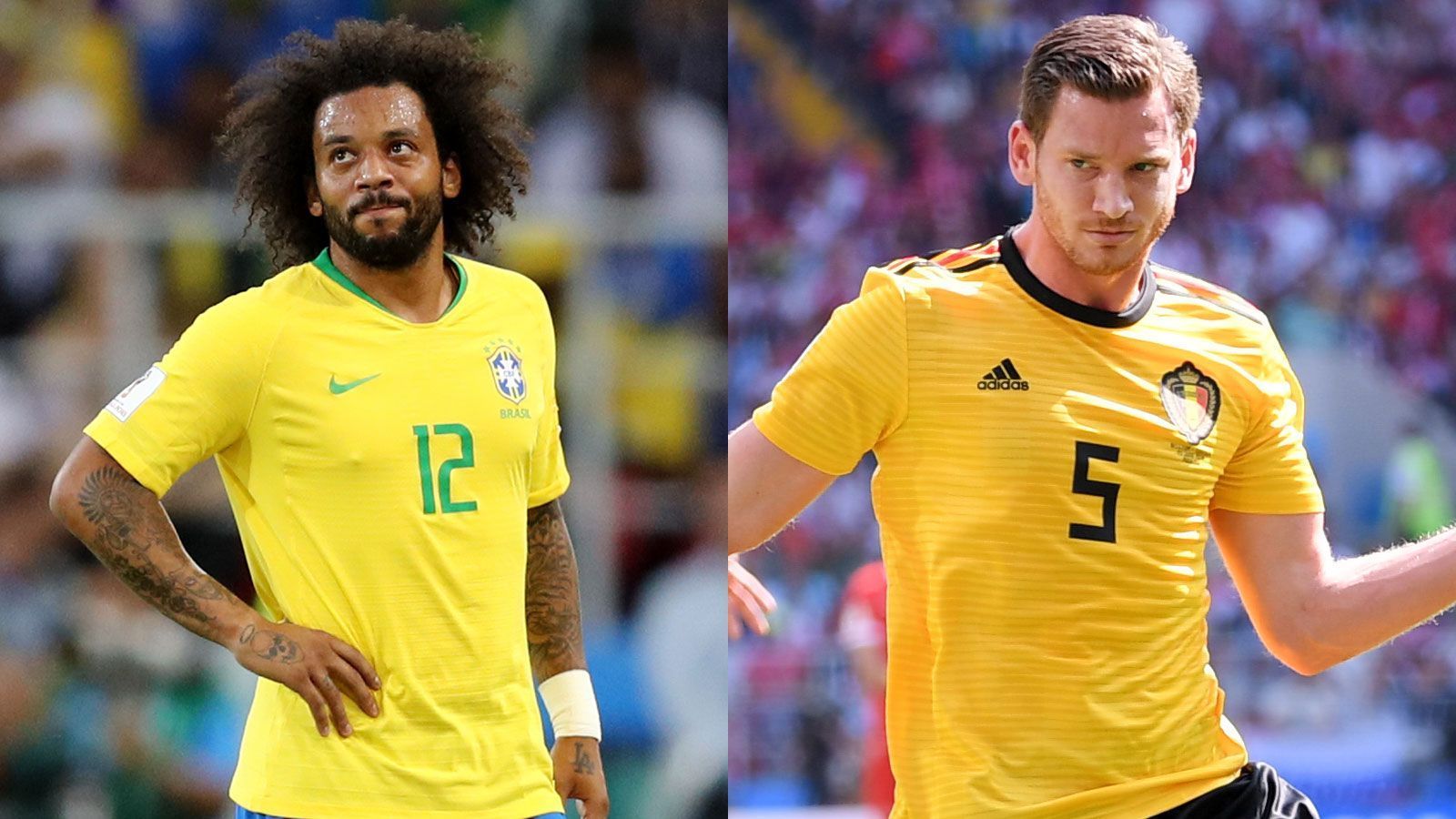 
                <strong>Linksverteidiger: Marcelo vs. Jan Vertonghen</strong><br>
                Marcelo sollte nach Verletzungsproblemen gegen Belgien wieder einsatzbereit sein. Spielt bisher eine starke WM, offensiv wie auch bei Real Madrid immer mit dabei. Vertonghen ist natürlich eher Innen- als Außenverteidiger. Von daher ist sein Offensivdrang bei weitem nicht so ausgeprägt wie bei seinem Gegenüber. Defensiv gegen Japan mit ein paar Wacklern. Erzielte aber den wichtigen Anschlusstreffer. Trotzdem: Punkt für Marcelo.
              