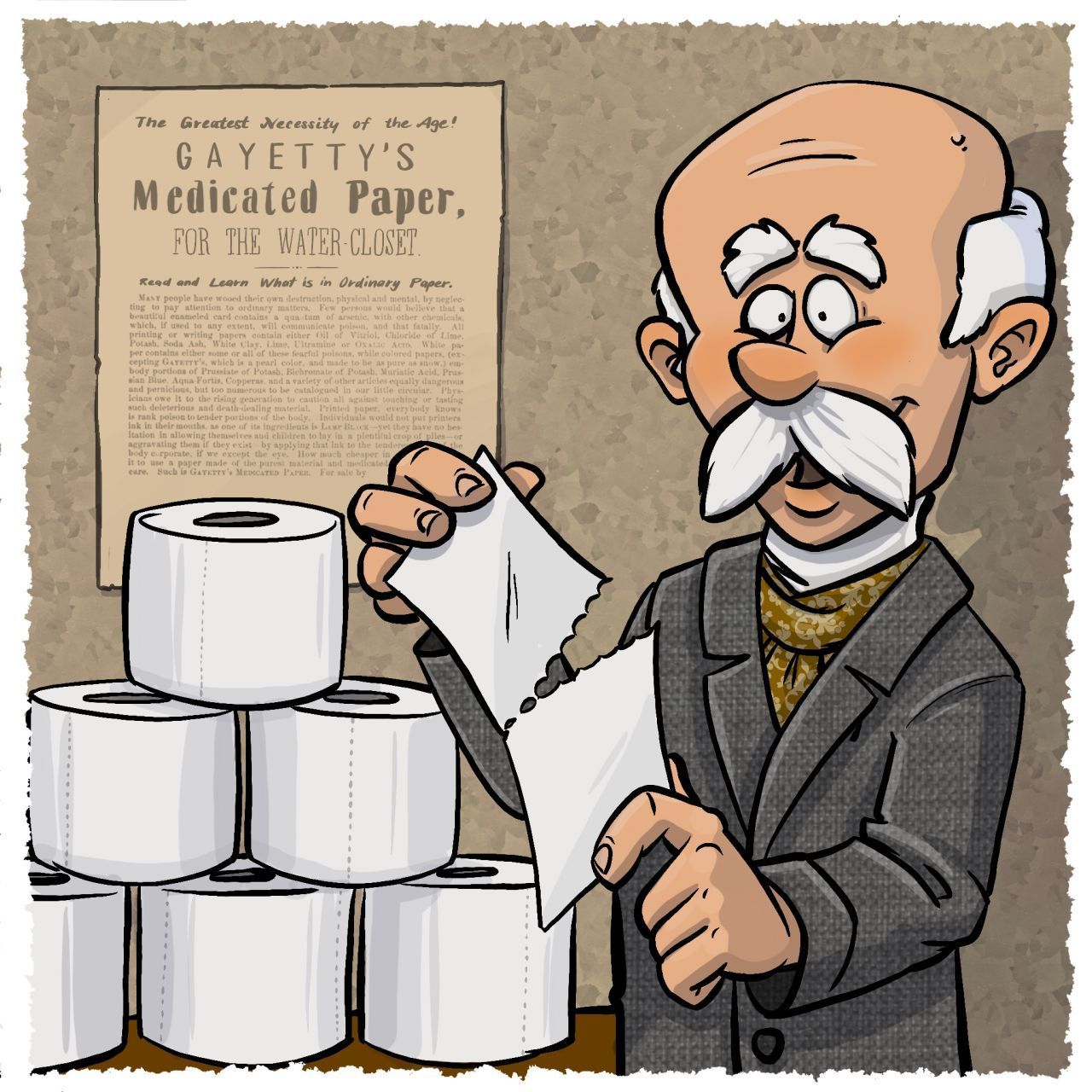 Das Toilettenpapier auf Rollen, so wie wir es heute kennen, gibt es seit dem Ende des 19. Jahrhunderts. Die erste Fabrik für Toilettenpapier in Deutschland gründete Hans Klenk 1928 in Ludwigsburg. 