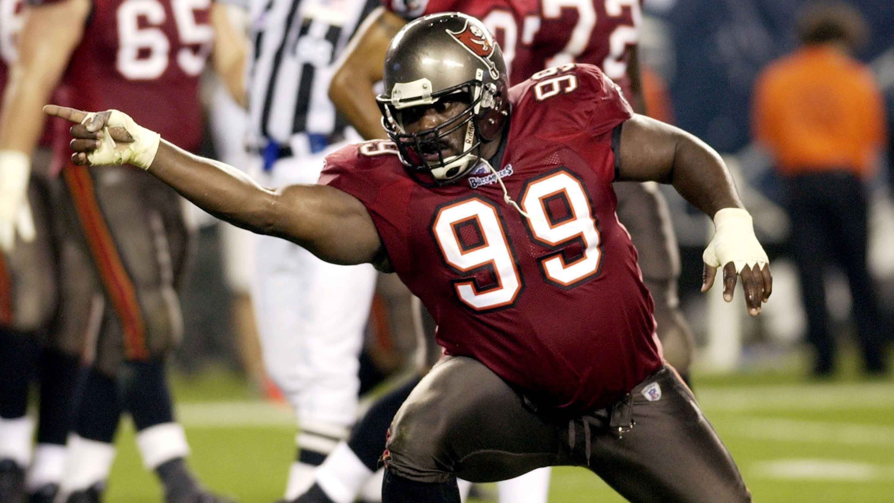 <strong>Tampa Bay Buccaneers</strong><br>
                • Franchise-Rekord (all-time): Warren Sapp (1995-2003): 77<br>• Franchise-Rekord (eine Saison): Shaquil Barrett (2019): 19,5