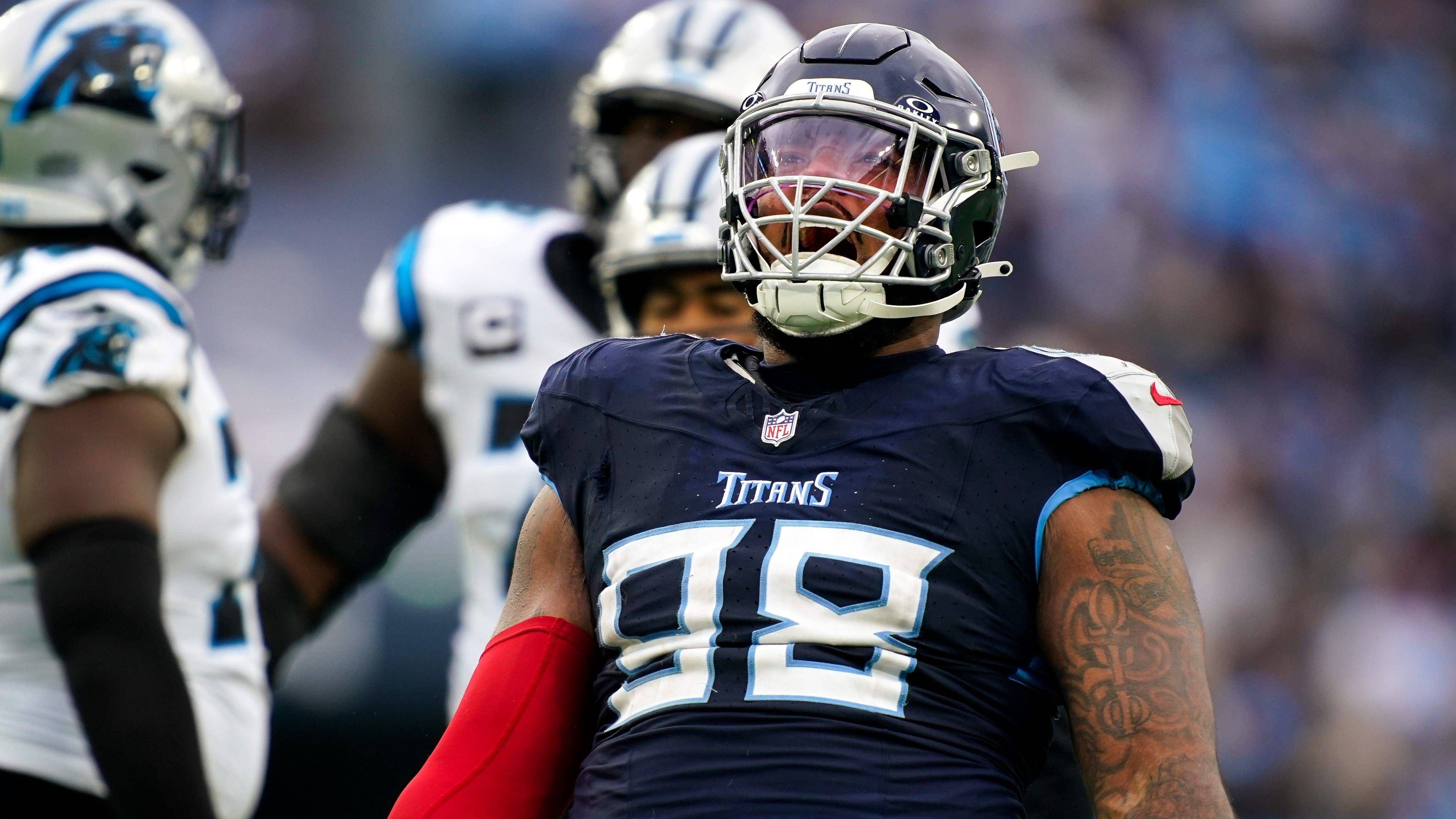 <strong>Tennessee Titans: Jeffery Simmons</strong><br>Nach dem Abgang von Derrick Henry ist Defensive End Simmons der verbliebene Franchise Player der Titans. Als zweimaliger Pro Bowler und All-Pro ist er der Schlüsselspieler der Defense.