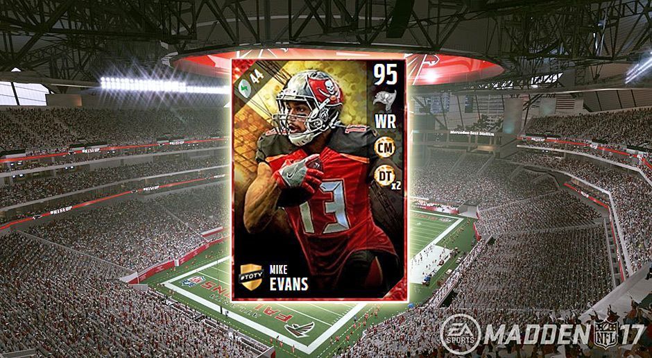 
                <strong>Wide Receiver: Mike Evans</strong><br>
                Wide Receiver: Mike EvansTeam: Tampa Bay BuccaneersGesamt-Stärke: 95
              
