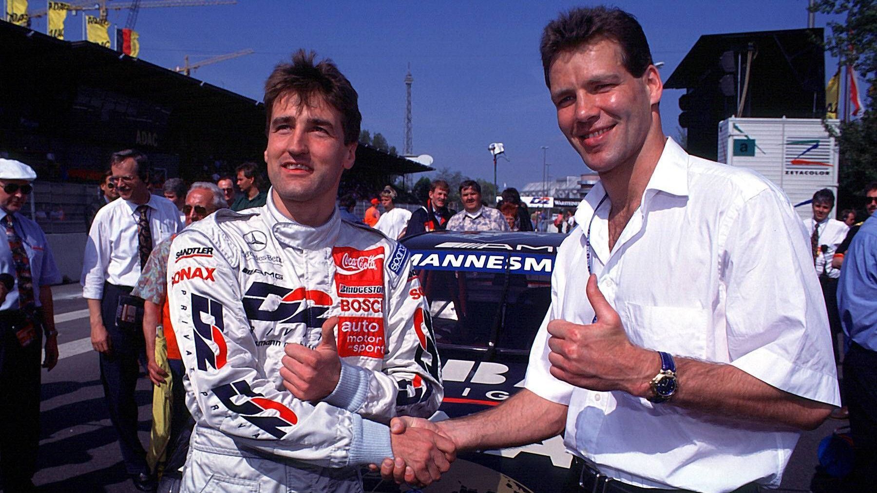 <strong>1995: Bernd Schneider (links)</strong><br>Der Deutsche gewann die DTM (damals International Touring Car Championship) 1995 in seiner AMG-Mercedes C-Klasse