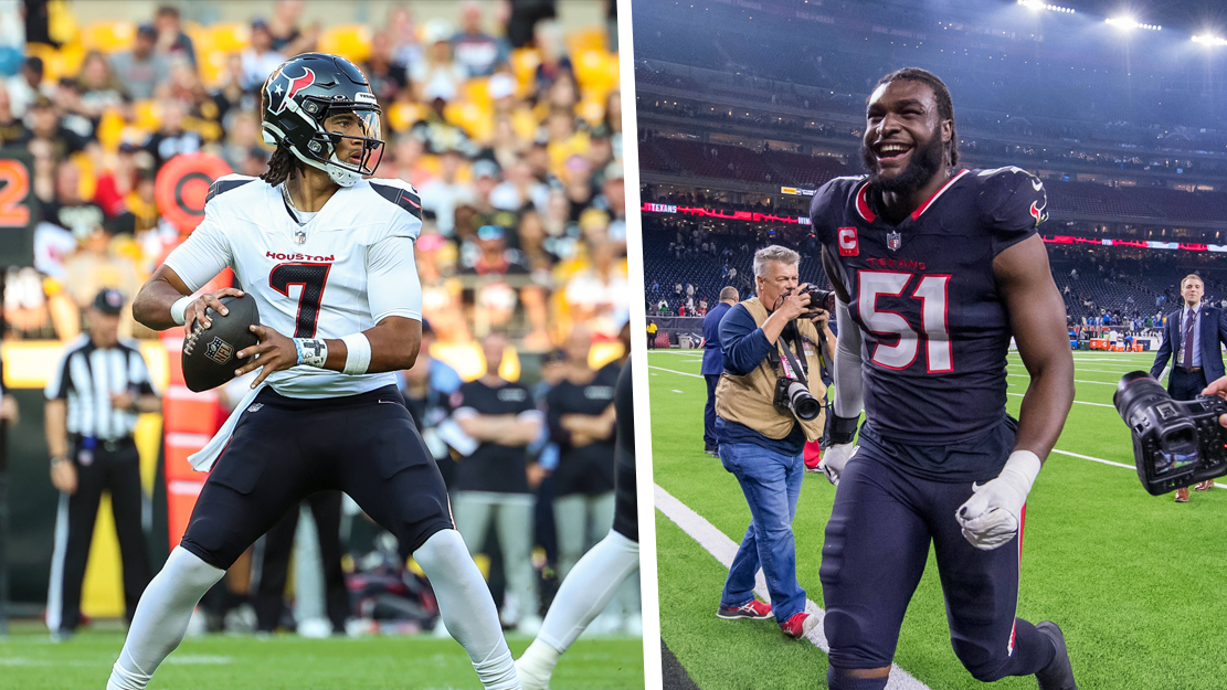 <strong>Houston Texans (2023)</strong><br>Spieler: C. J. Stroud (QB) &amp; Will Anderson Jr. (DE)<br>Jahr des Drafts: 2023<br>Jahr des ersten Awards: 2023<br>Award: Offensive Rookie of the Year &amp; Defensive Rookie  of the Year