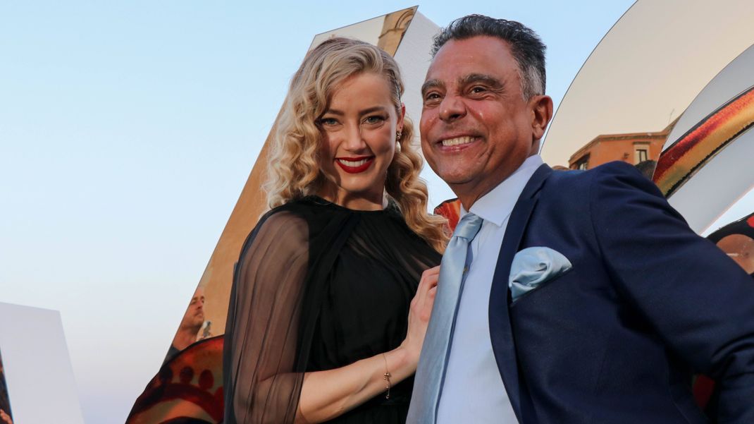 Amber Heard und Eduardo Noriega auf dem Taormina Film Festival im Juni 2023.