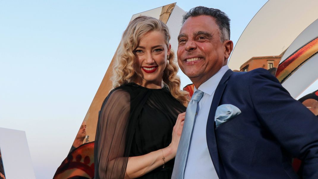 Amber Heard und Eduardo Noriega auf dem Taormina-Film-Festival im Juni 2023.