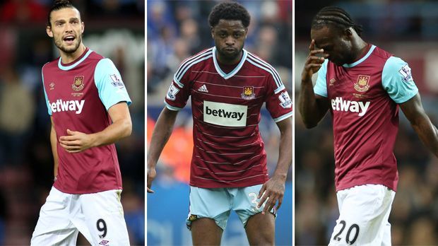 
                <strong>7. Besondere Spieler</strong><br>
                7. Besondere Spieler. Payet ist bei West Ham mit 5 Scorer-Punkten aktuell auch der Top-Scorer. Neben ihm gibt es noch den bekannten Andy Carroll (li.), welcher 2011 für 41 Mio. nach Liverpool wechselte oder Alex Song (Mi.), der wiederholt vom FC Barcelona ausgeliehen wurde. Auch Victor Moses (re.) wurde von Chelsea ausgeliehen.
              