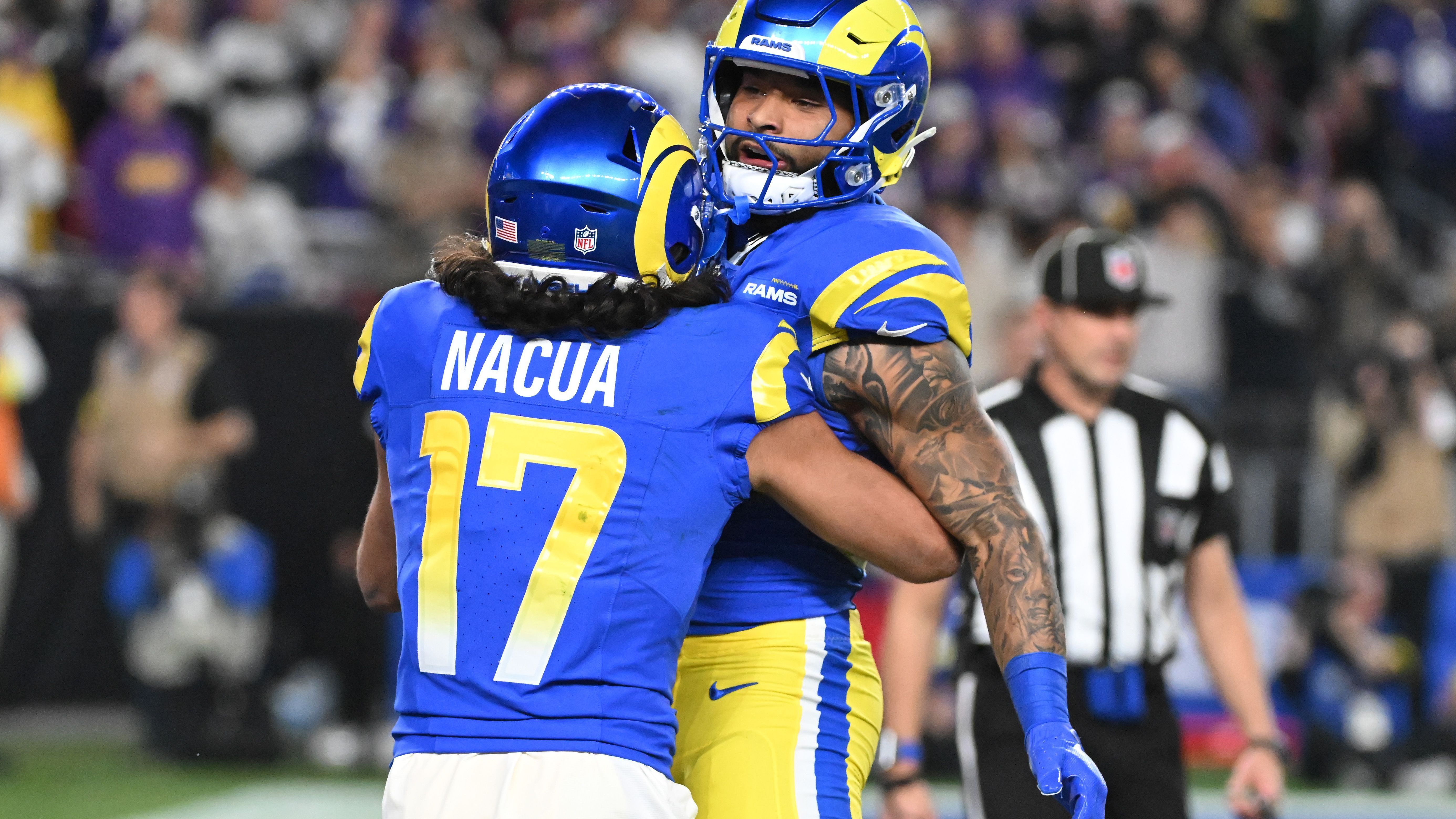 <strong>NFC West - Los Angeles Rams</strong><br><strong>Wide Receiver</strong>: Davante Adams, Puka Nacua, Tutu Atwell<br><strong>Offensive Line</strong>: Alaric Jackson, Steve Avila, Coleman Shelton, Kevin Dotson, Rob Havenstein<br><strong>Tight End</strong>: Tyler Higbee<br><strong>Quarterback</strong>: Matthew Stafford<br><strong>Running Back</strong>: Kyren Williams<br><strong>Fullback</strong>: -