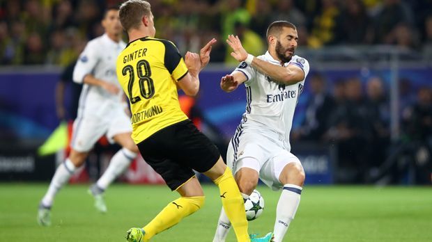 
                <strong>Matthias Ginter</strong><br>
                Matthias Ginter: War nicht immer sicher, aber konnte zusammen mit Sokratis dafür sorgen, dass Ronaldo, Benzema und Bale nicht immer ihr ganzes Potential zeigen könnten. ran-Note: 3
              