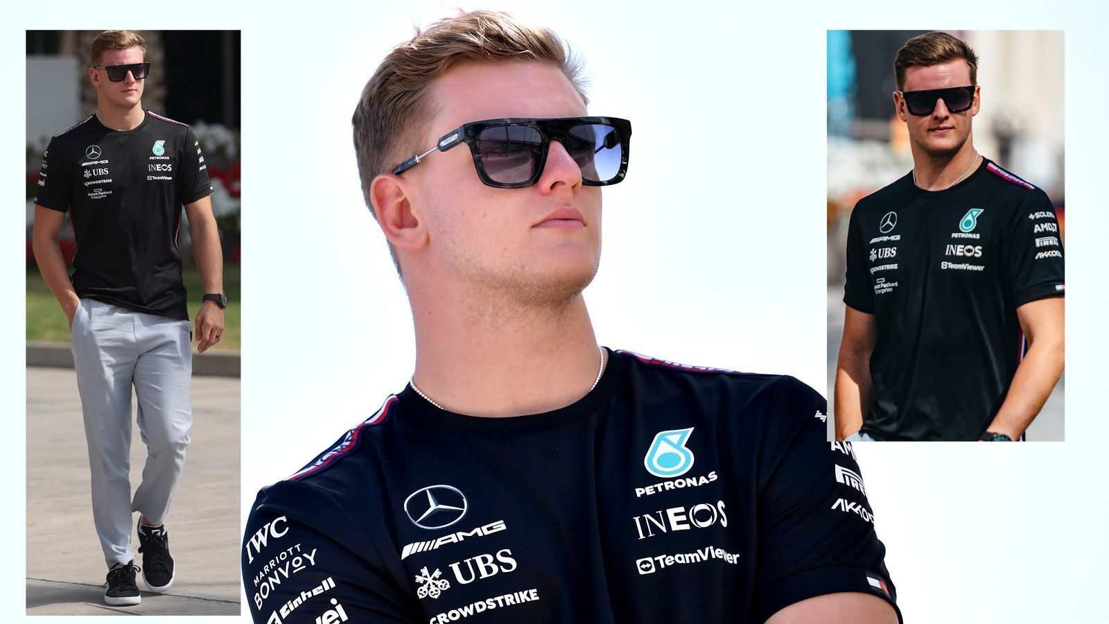 
                <strong>Magic Mick</strong><br>
                Hamilton inspiriert nicht nur seine Fans, sondern auch seine Teamkollegen. Mick Schumacher kann dem siebenmaligen Weltmeister als Mercedes-Ersatzfahrer an den Rennwochenenden über die Schulter schauen, beide führen viele Gespräche – bis Mick sich tatsächlich inspirieren lässt und mangels Cockpit-Aussichten für 2024 auf den Roten Teppich wechselt und sein eigenes Modelabel gründet. Das Fahrerlager nutzt er zwischenzeitlich als Catwalk, um in Form zu bleiben.
              