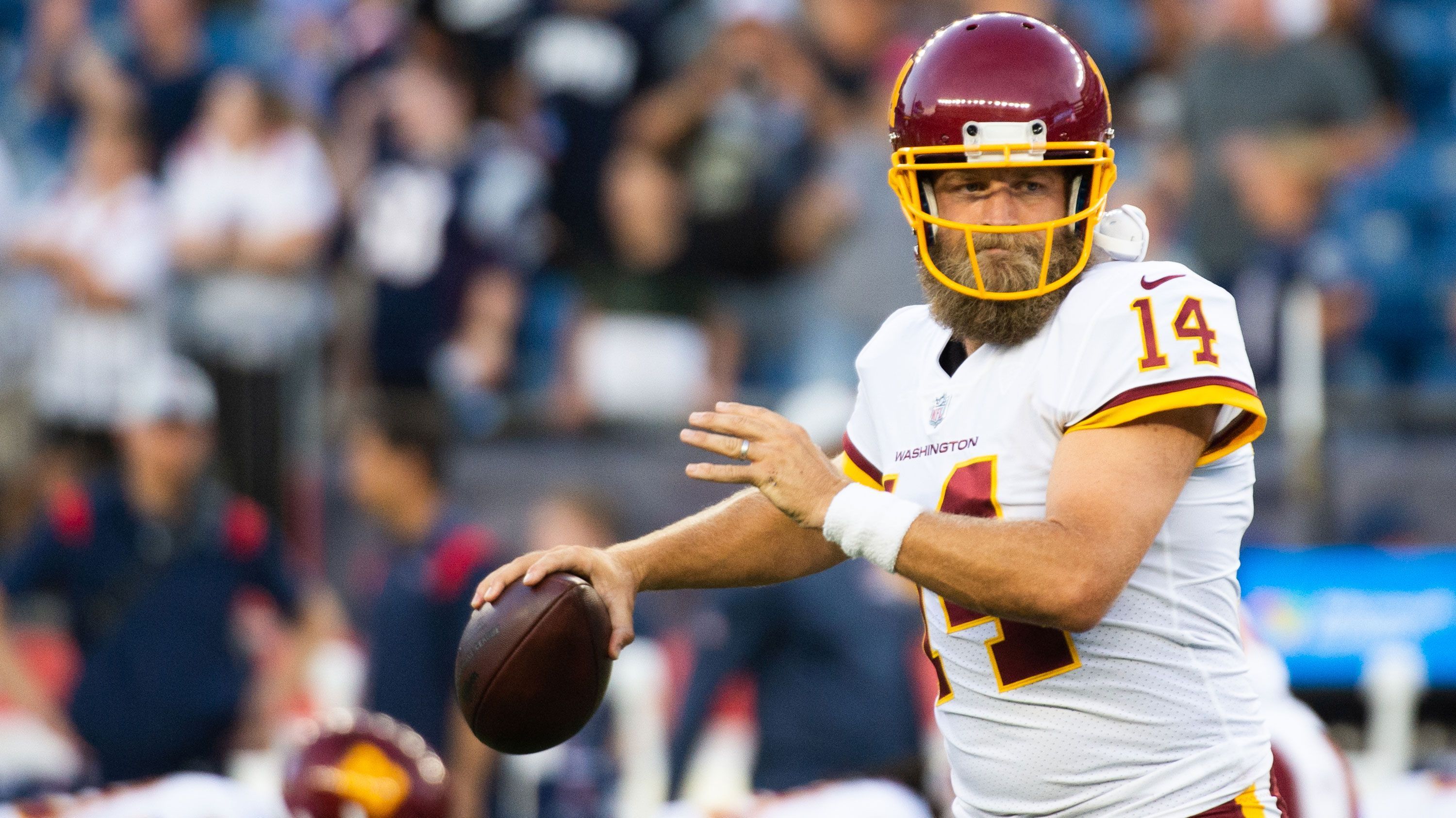 
                <strong>Geteilter 12. Platz: Ryan Fitzpatrick</strong><br>
                &#x2022; Team: Washington Football Team -<br>&#x2022; Quote: +3.700 (bei einem Einsatz von 100 US-Dollar gewinnt man 3.800 US-Dollar) -<br>&#x2022; Passing Yards 2020: 2.091 (30. Platz)<br>
              