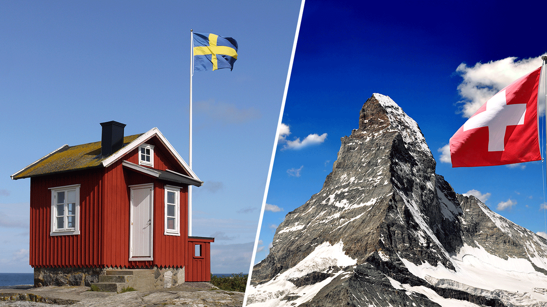 Verwechslungsgefahr Schweden oder Schweiz: Viele Reisende tun sich schwer mit den Unterschieden der beiden Länder