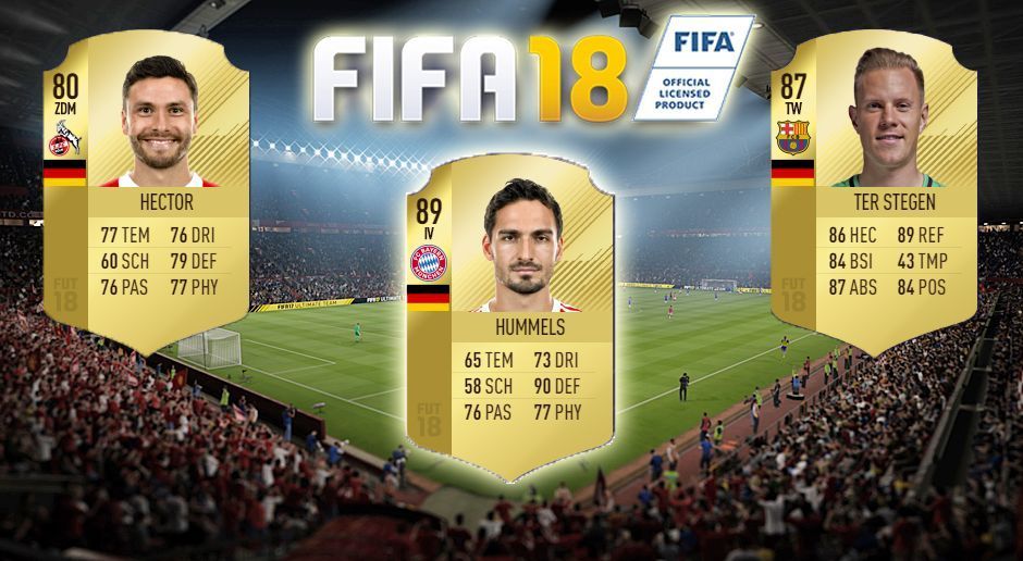 
                <strong>Die deutsche Nationalelf in FIFA 18</strong><br>
                Die deutsche Nationalmannschaft steht vor den letzten Testspielen vor der WM 2018. ran.de stellt euch die Stärken der Spieler in FIFA 18 vor, die im aktuellen DFB-Kader stehen.
              