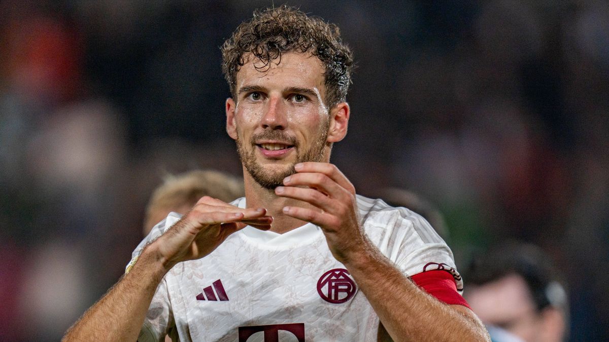 Leon Goretzka (FC Bayern Muenchen, 8) SC Preussen Muenster vs. FC Bayern Muenchen , Fussball, DFB Pokal, 1. Runde, 26.09.2023 DFL REGULATIONS PROHIBIT ANY OUSE OF PHOTOGRAPHS AS IMAGE SEQUENCES AND...