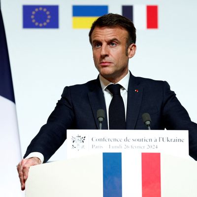 Emmanuel Macron, Präsident von Frankreich, schließt Entsendung westlicher Truppen nicht aus.