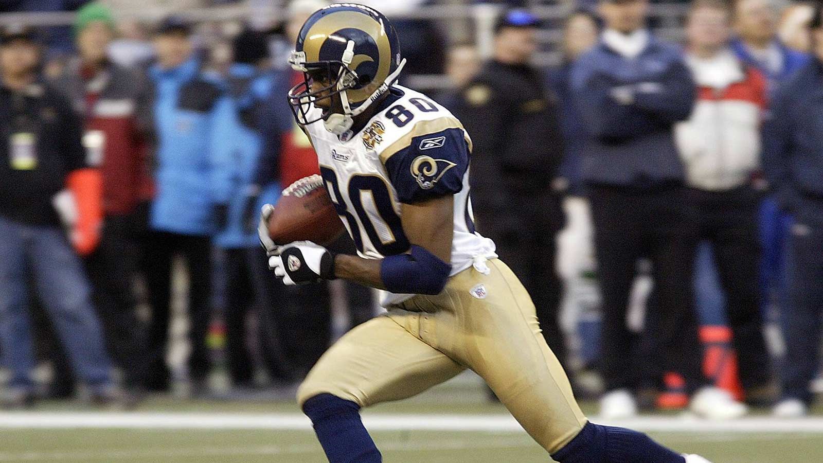 
                <strong>Los Angeles Rams – Isaac Bruce</strong><br>
                &#x2022; 14.109 Receiving Yards<br>&#x2022; von 1994 bis 2009<br>* Für die Los Angeles Rams und die St. Louis Rams.
              